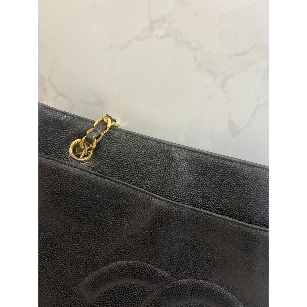 Chanel Black Leather Tote Bag - Good Condition - Picture 3 of 6